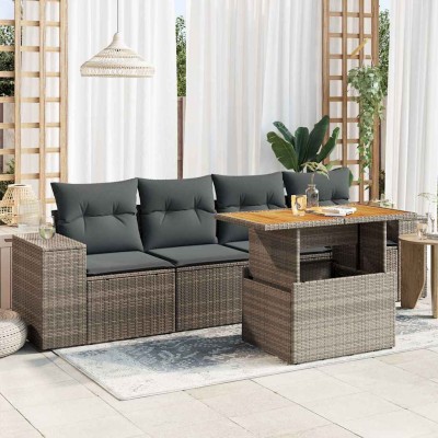 Sofa set with cushions, 5...