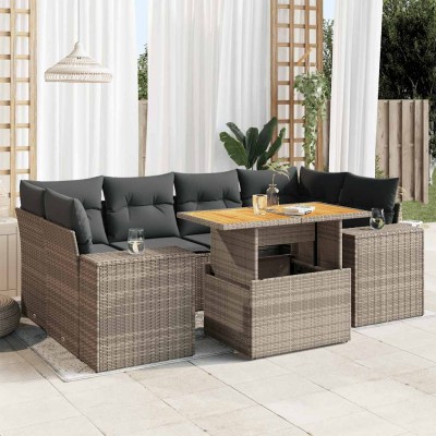 Sofa set with cushions, 7...