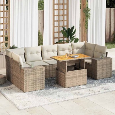 Sofa set with cushions, 8...