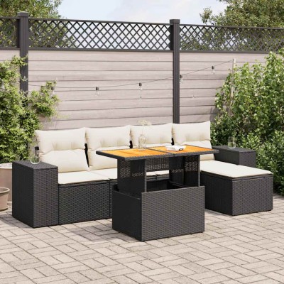 Sofa set with cushions, 6...
