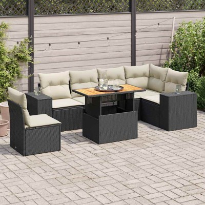 Sofa set with cushions, 7...