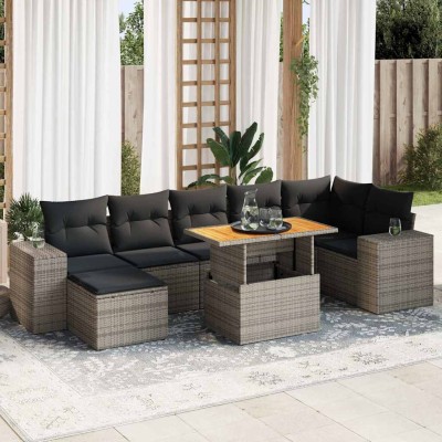 Garden set with cushions, 8...
