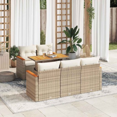 Garden set with cushions, 6...