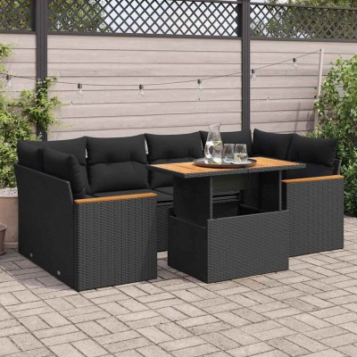 Garden set with cushions, 6...
