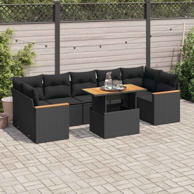 Garden set with cushions, 8...