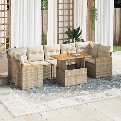 Sofa set with cushions, 8...