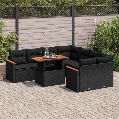 Garden set with cushions, 9...