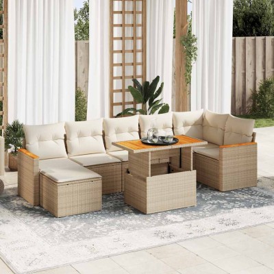 Sofa set with cushions, 8...