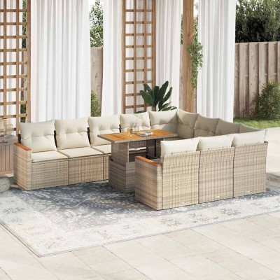 Sofa set with cushions, 11...