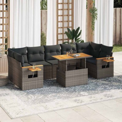 Garden set with cushions, 8...