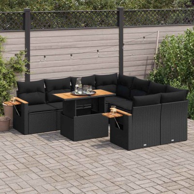 Garden set with cushions, 9...