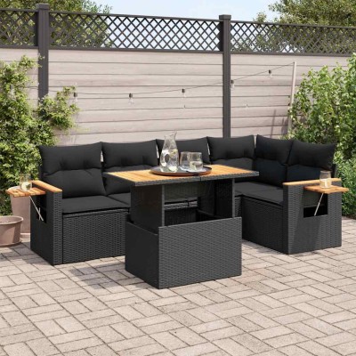Garden set with cushions, 6...