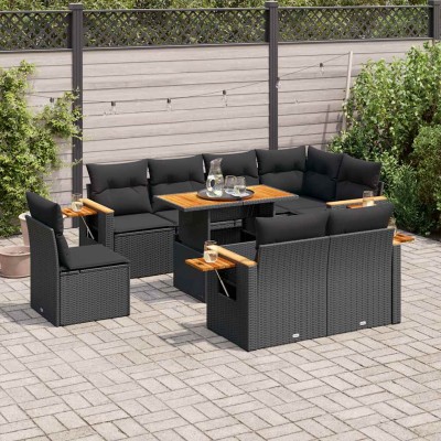 Garden set with cushions, 9...