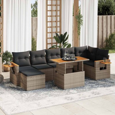 Garden set with cushions, 8...
