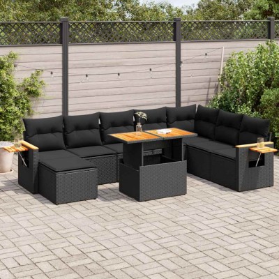 Garden set with cushions, 9...