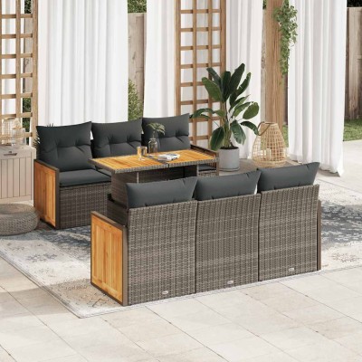 Garden set with cushions, 7...