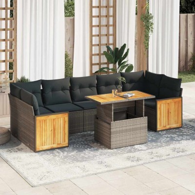 Garden set with cushions, 8...