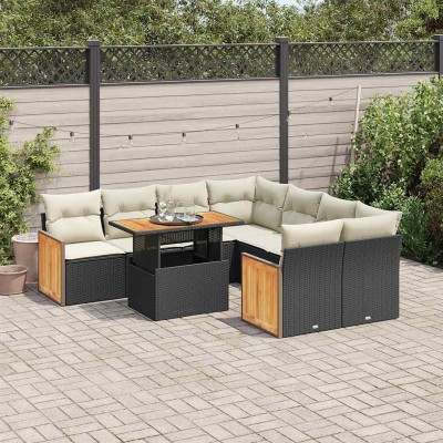 Garden set with cushions, 9...