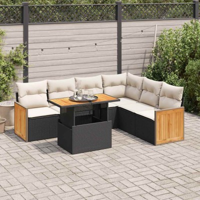 Garden set with cushions, 7...