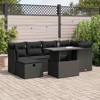 Sofa set with cushions, 7...