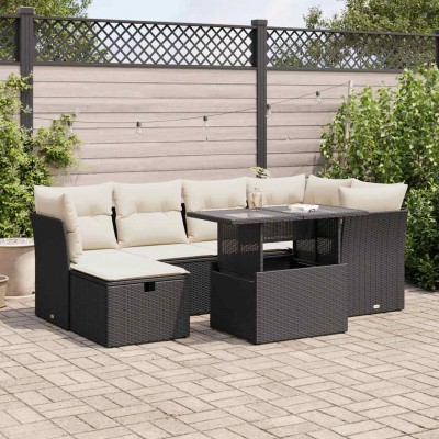 Sofa set with cushions, 7...