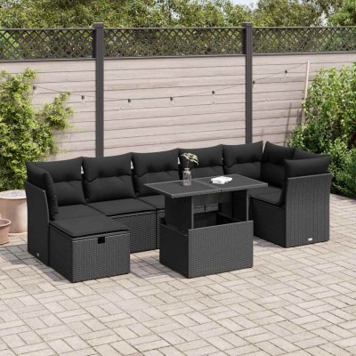 Sofa set with cushions, 8...