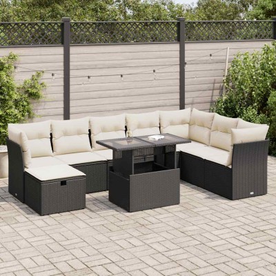 Garden set with cushions, 9...