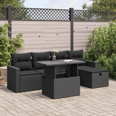 Sofa set with cushions, 6...