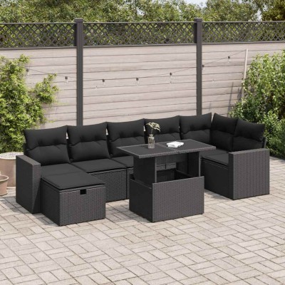 Sofa set with cushions, 8...