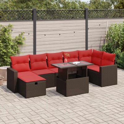 Garden set with cushions, 8...