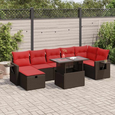 Garden set with cushions, 8...
