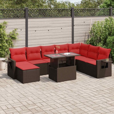 Garden set with cushions, 9...