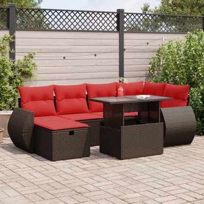 Garden set with cushions, 7...