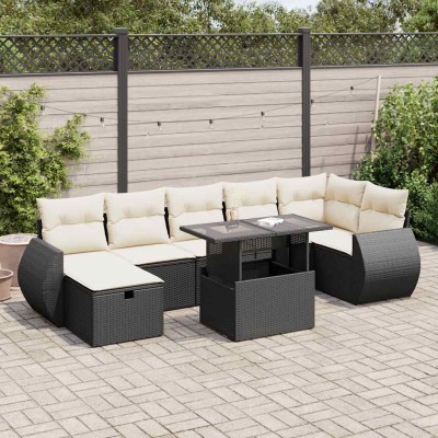 Sofa set with cushions, 8...
