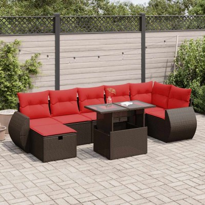 Garden set with cushions, 8...