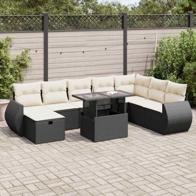 Garden set with cushions, 9...