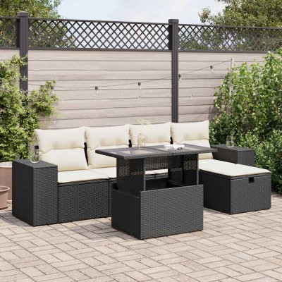 Sofa set with cushions, 6...