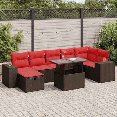 Garden set with cushions, 8...