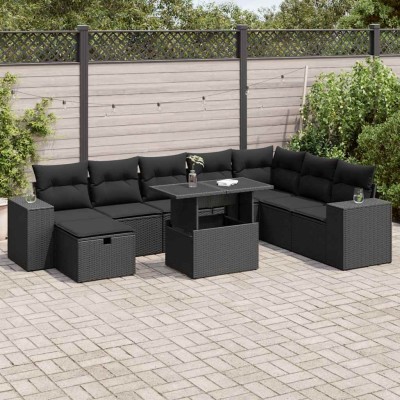 Garden set with cushions, 9...