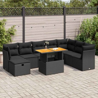 Garden set with cushions, 9...