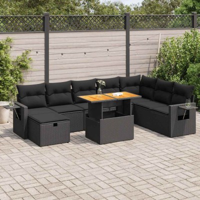 Garden set with cushions, 9...
