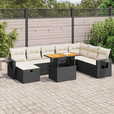 Garden set with cushions, 9...