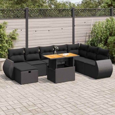 Garden set with cushions, 9...