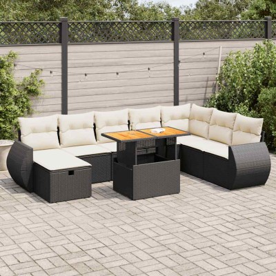 Garden set with cushions, 9...