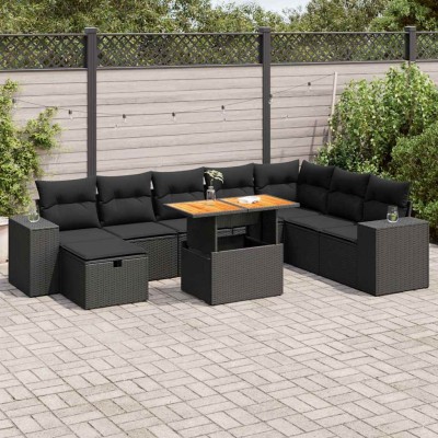 Garden set with cushions, 9...