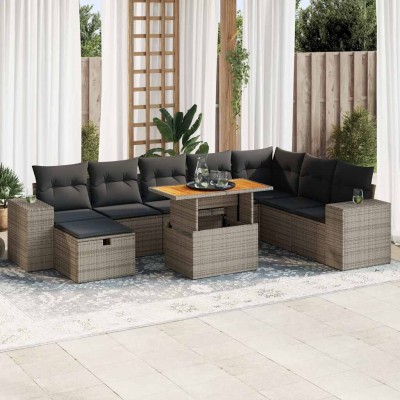 Garden set with cushions, 9...