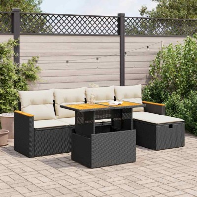 Sofa set with cushions, 6...