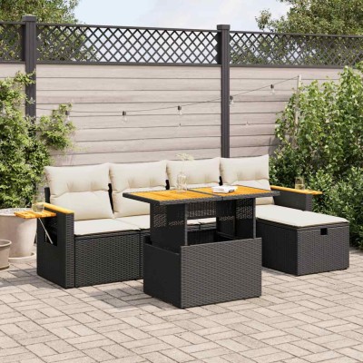 Sofa set with cushions, 6...