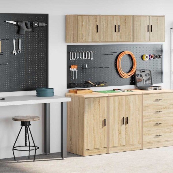 garage cabinets, 2 units, oak, wood