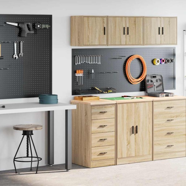 garage cabinets, 2 units, oak, wood